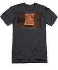 Opened Genuine Leather Scroll Levitating on Brown Vignette Back Dorin Puha T-Shirt
