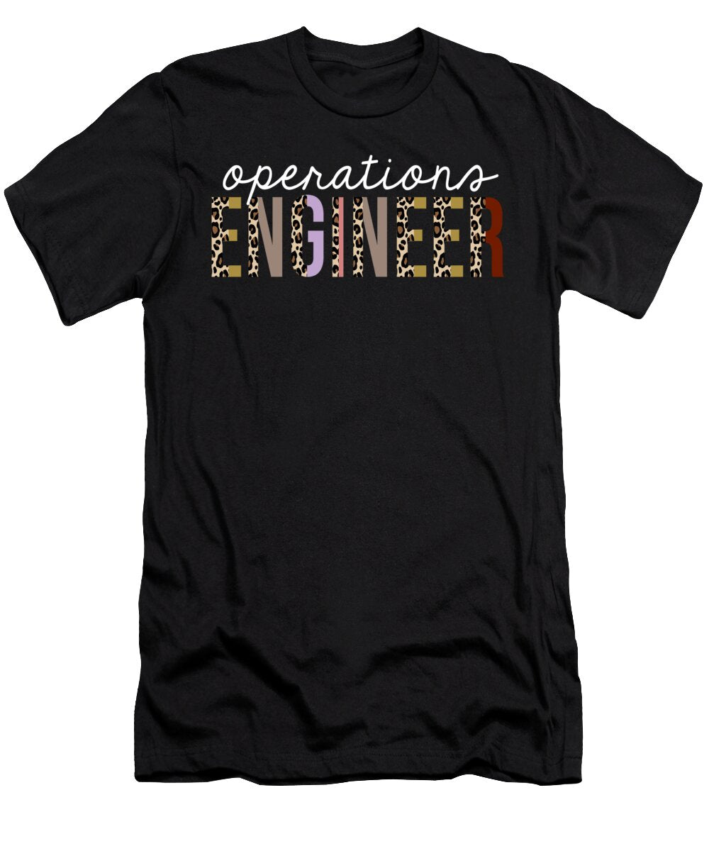 Operations Engineer Leopard Print Funny Appreciation Jensen Cena T-Shirt