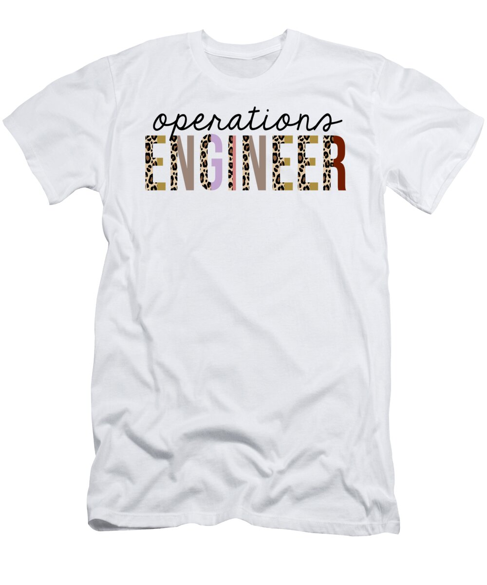 Operations Engineer Leopard Print Funny Jensen Cena T-Shirt