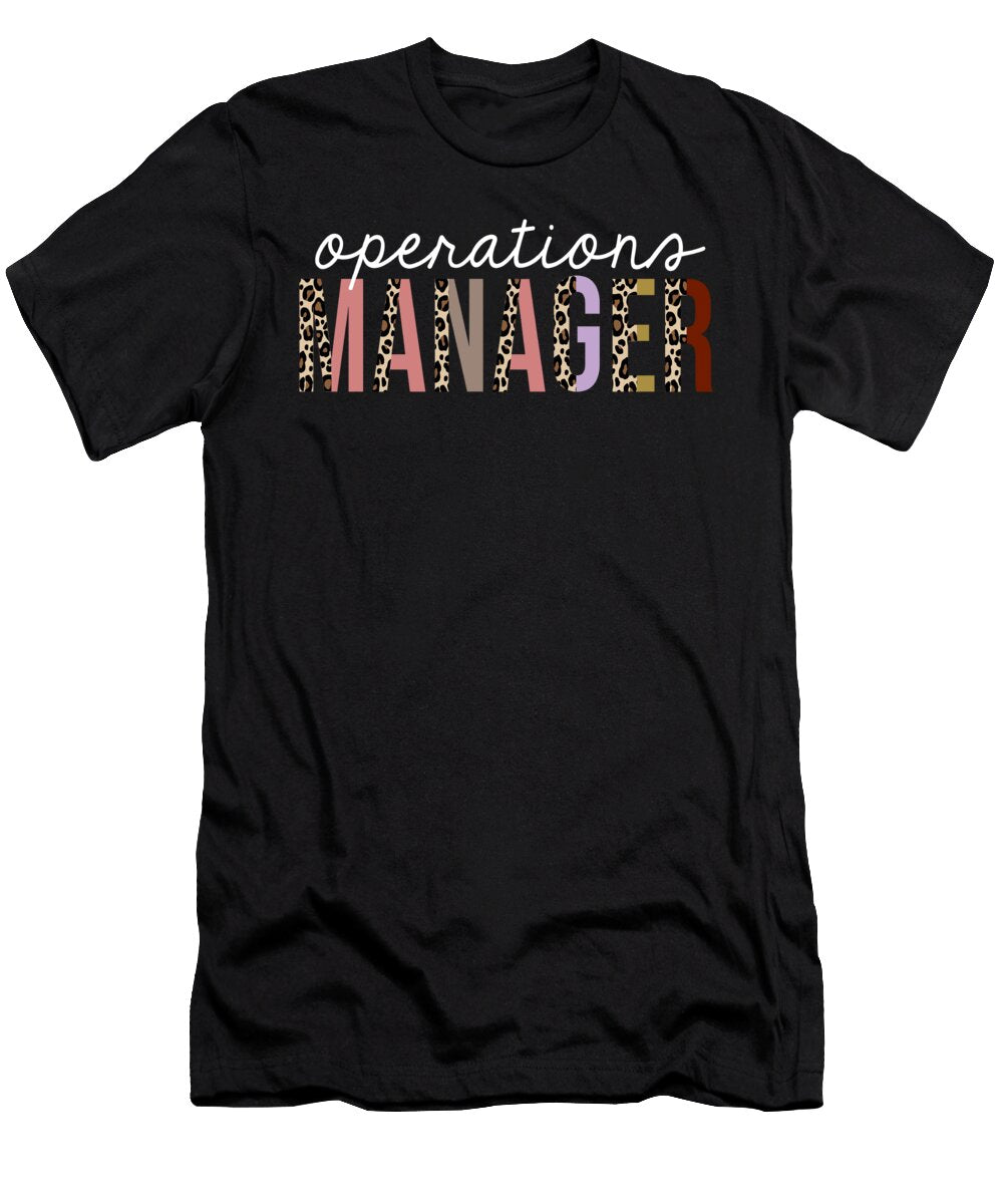 Operations Manager Leopard Print Funny Appreciation Jensen Cena T-Shirt