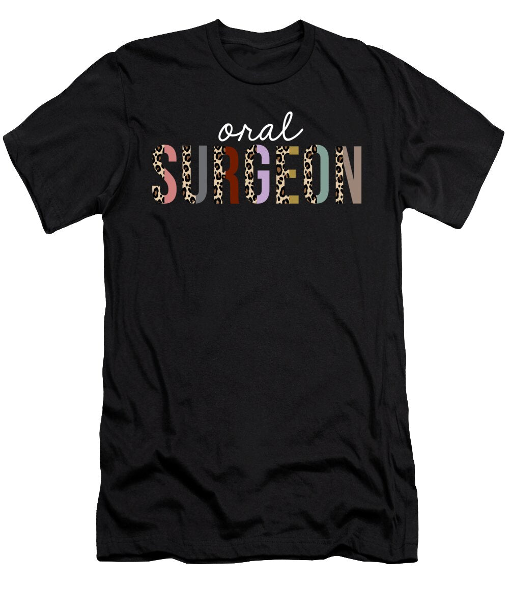 Oral Surgeon Leopard Print Funny Appreciation Jensen Cena T-Shirt