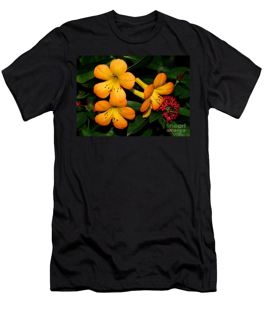 Orange Rhododendron Flowers Sabrina Ryan T-Shirt