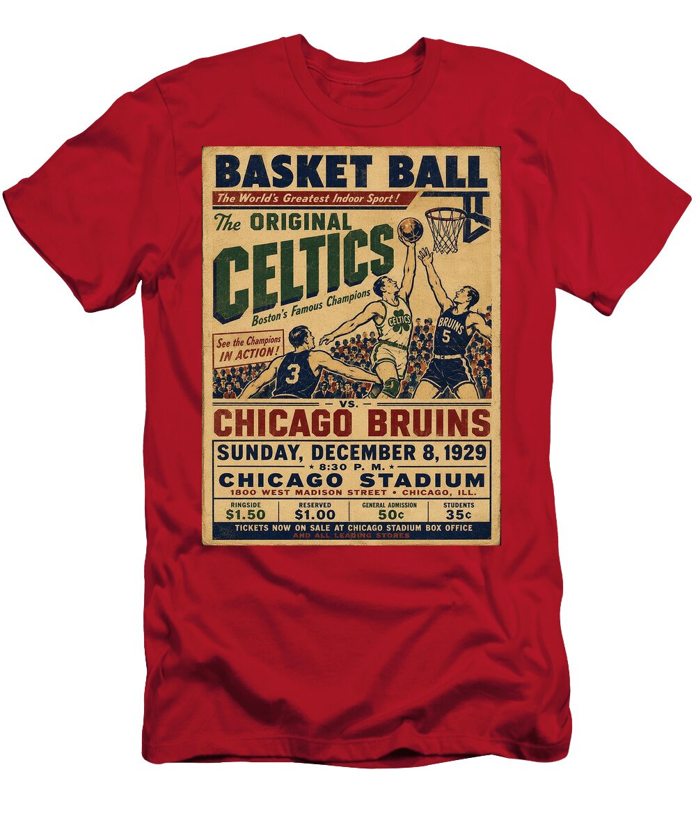 Original Celtics Vs Chicago Bruins 1929 Poster Pulp Poster T-Shirt