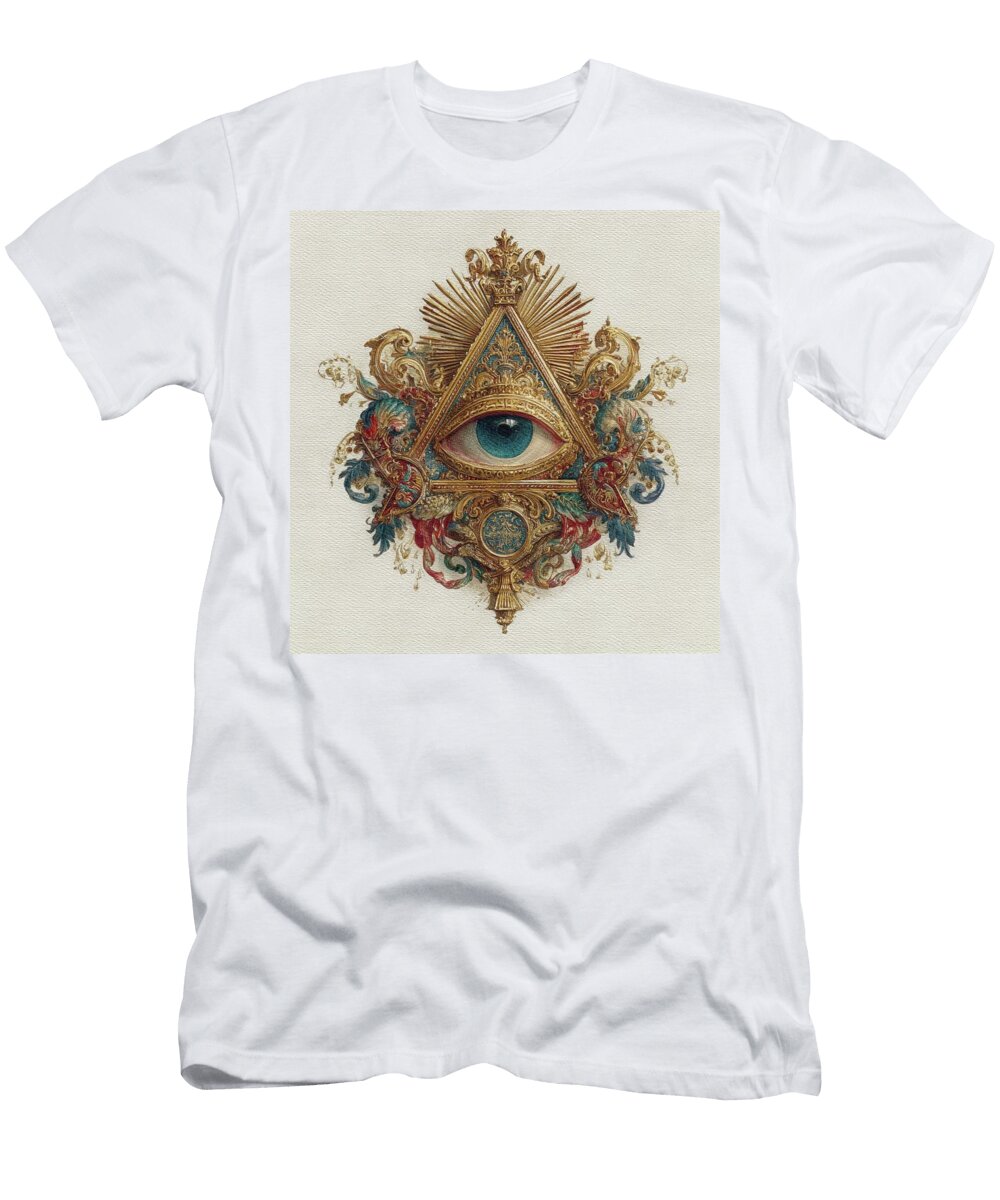 Ornate Masonic All Seeing Eye Pierre Blanchard T-Shirt