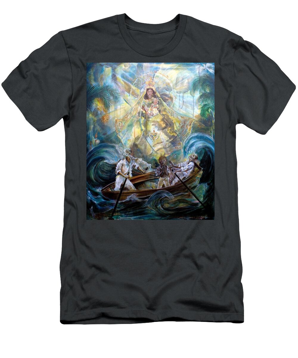 Our Lady of Charity Virgen De LA Caridad Del Cobre Iris Leyva Acosta T-Shirt