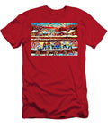 Outdoor Hockey Rink Cozy Village Painting Canadian Art Winter Landscape Scene C Spandau Artist Carole Spandau T-Shirt
