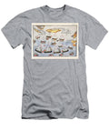 Overview of Naval Battles During the War Plate 3 From Pictorial History of the Greek War of Independence By General Makryjannis Greek School T-Shirt