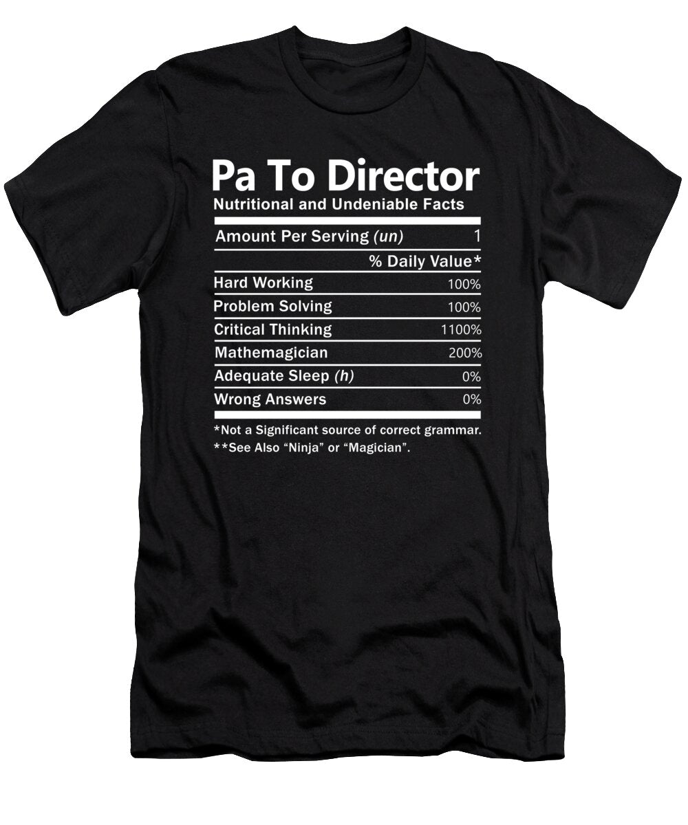 Pa to Director Nutrition Factors Gift Item Shi Hu Kang T-Shirt