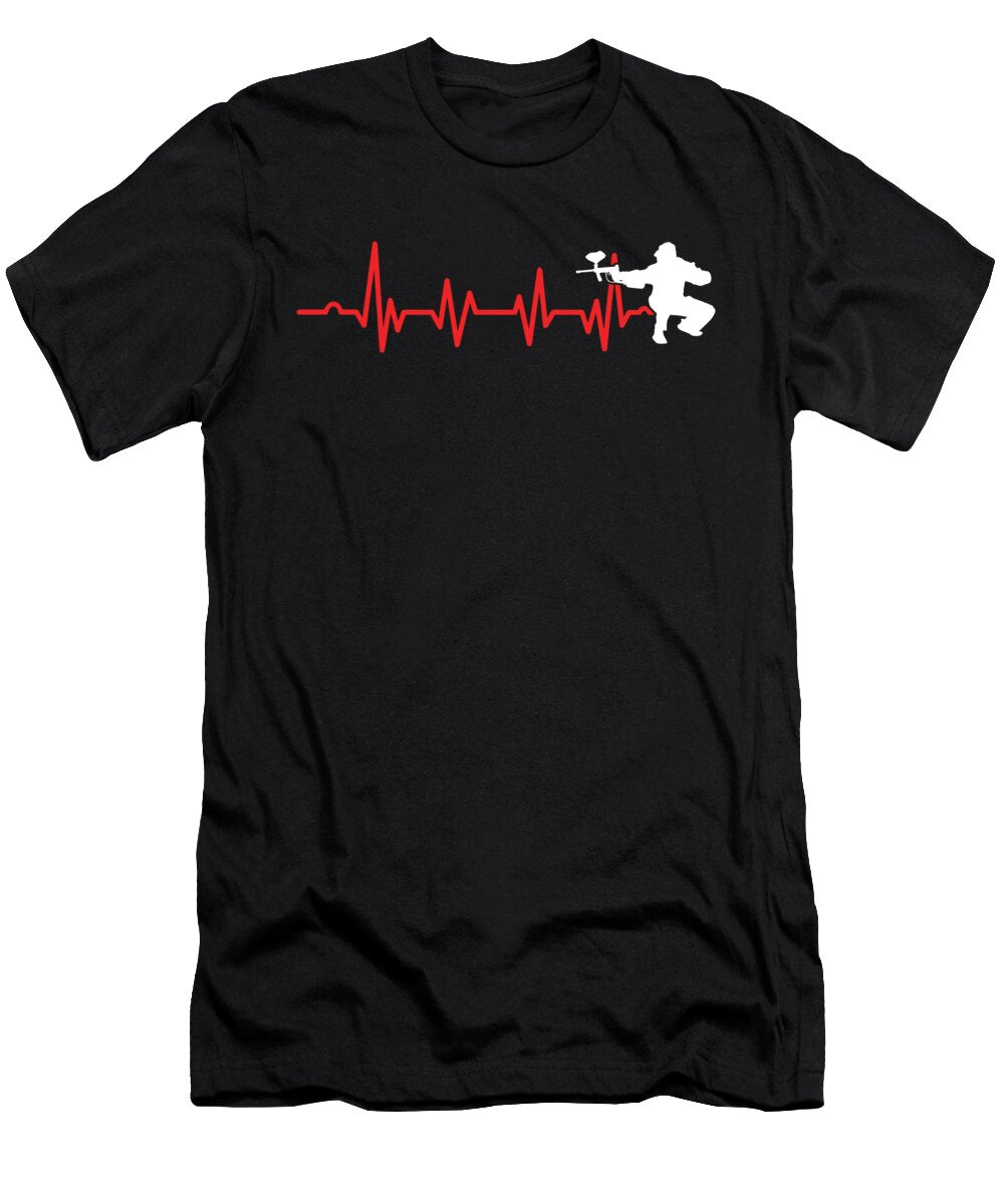 Paintball Heartbeat Paintball Player Marker Gift Thomas Larch T-Shirt