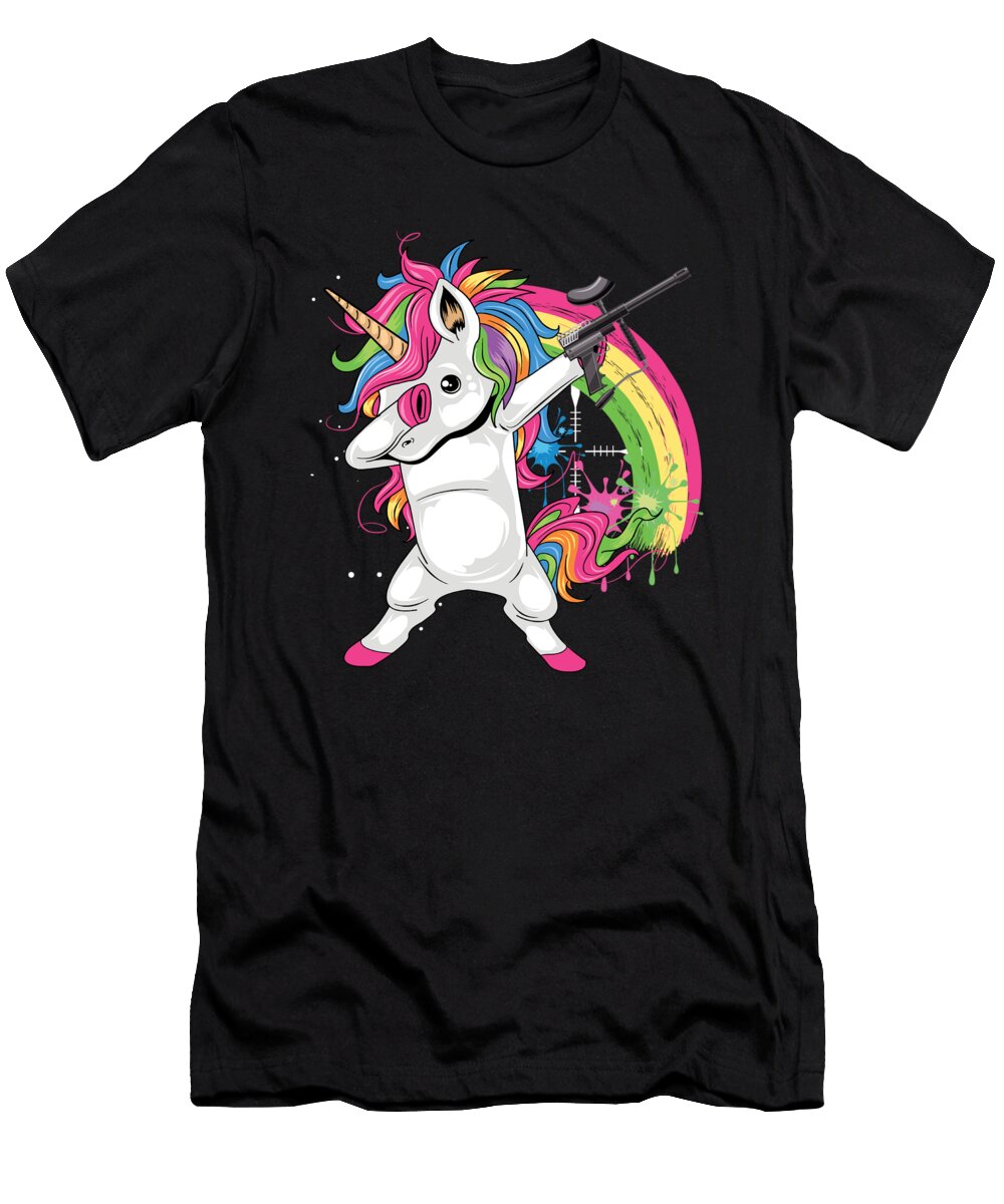 Paintball Unicorn Paintball Player Paintball Marker Gift Thomas Larch T-Shirt