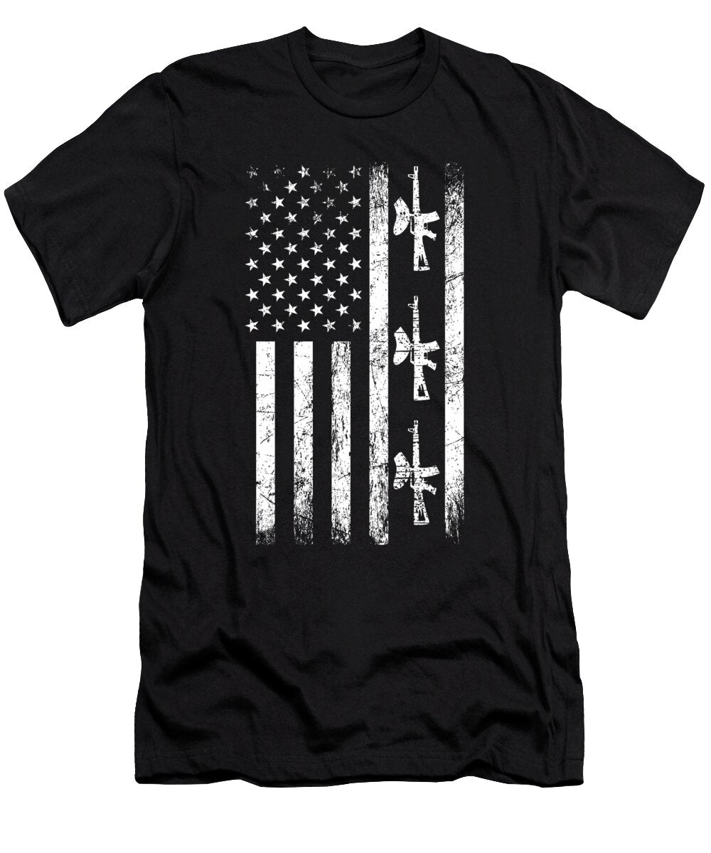 Paintball USA Flag Paintball Player Paintball Marker Gift Thomas Larch T-Shirt