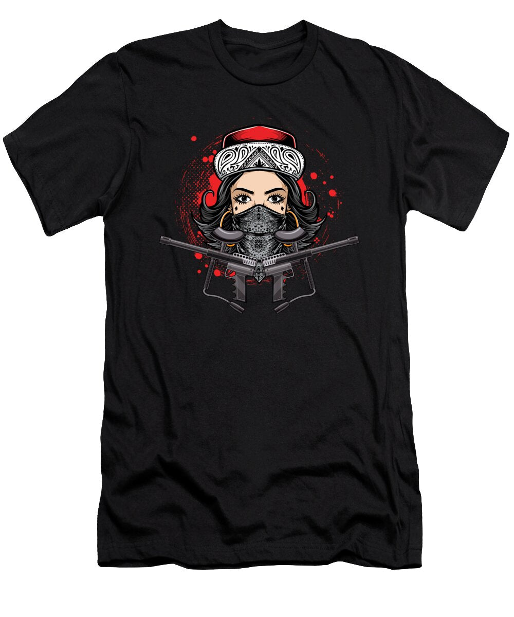 Paintball Woman Paintball Marker Paintball Gun Gift Thomas Larch T-Shirt