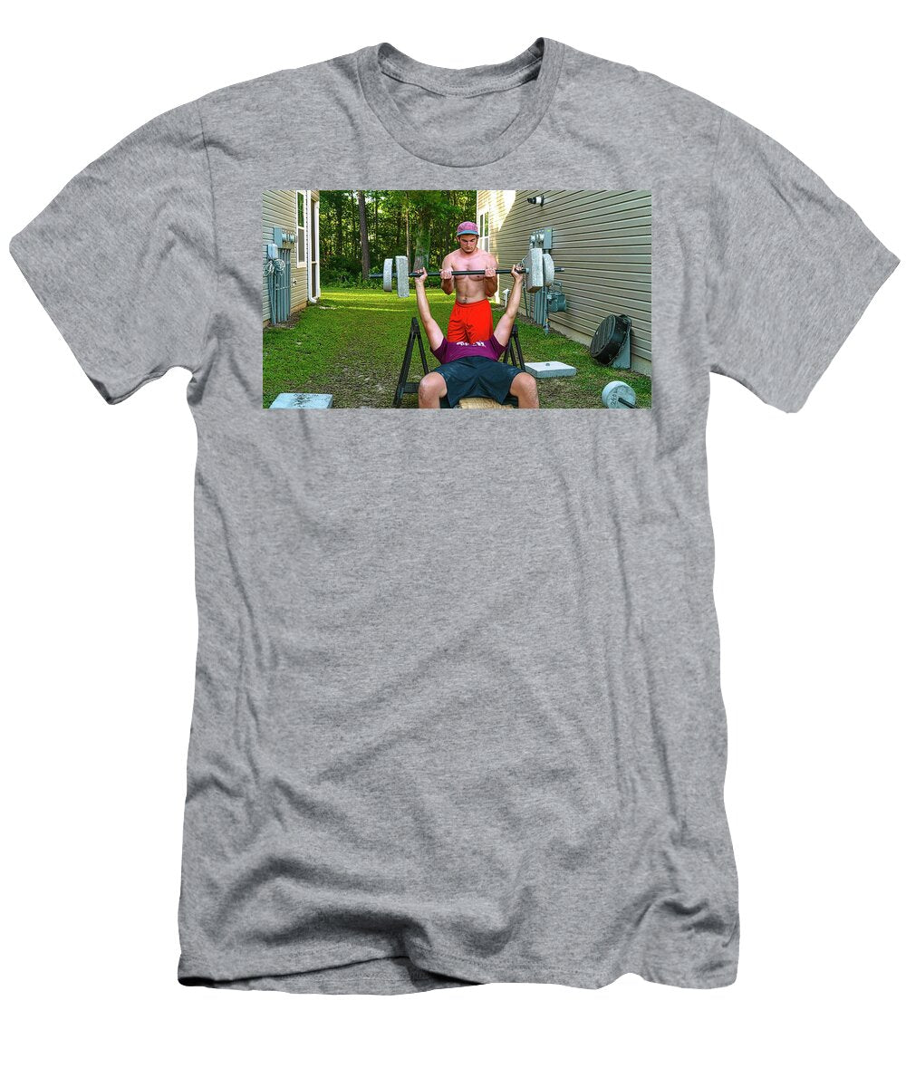 Pandemic Quarantined Athletes Power Lift with Cement Weights John Willman T-Shirt