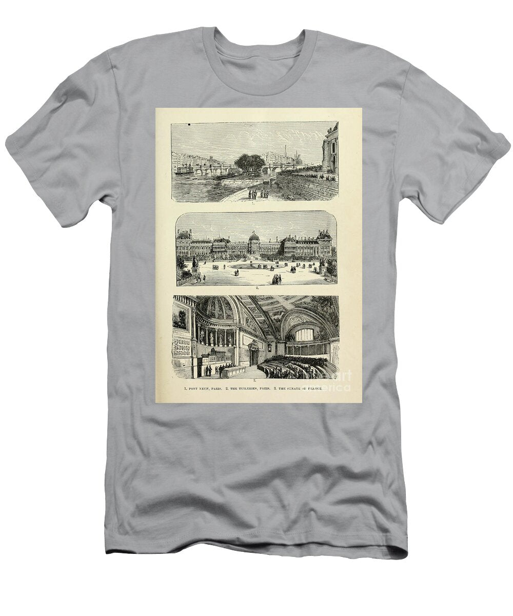 Paris Views and Buildings K1 Historic Illustrations T-Shirt