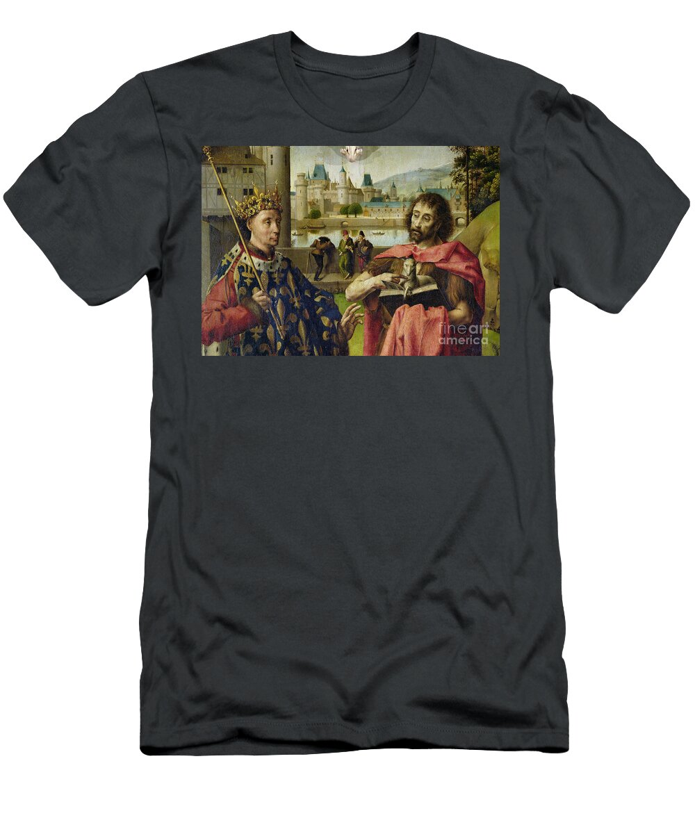 Parliament of Paris Altarpiece Detail of St Louis and St John the Baptist French School T-Shirt