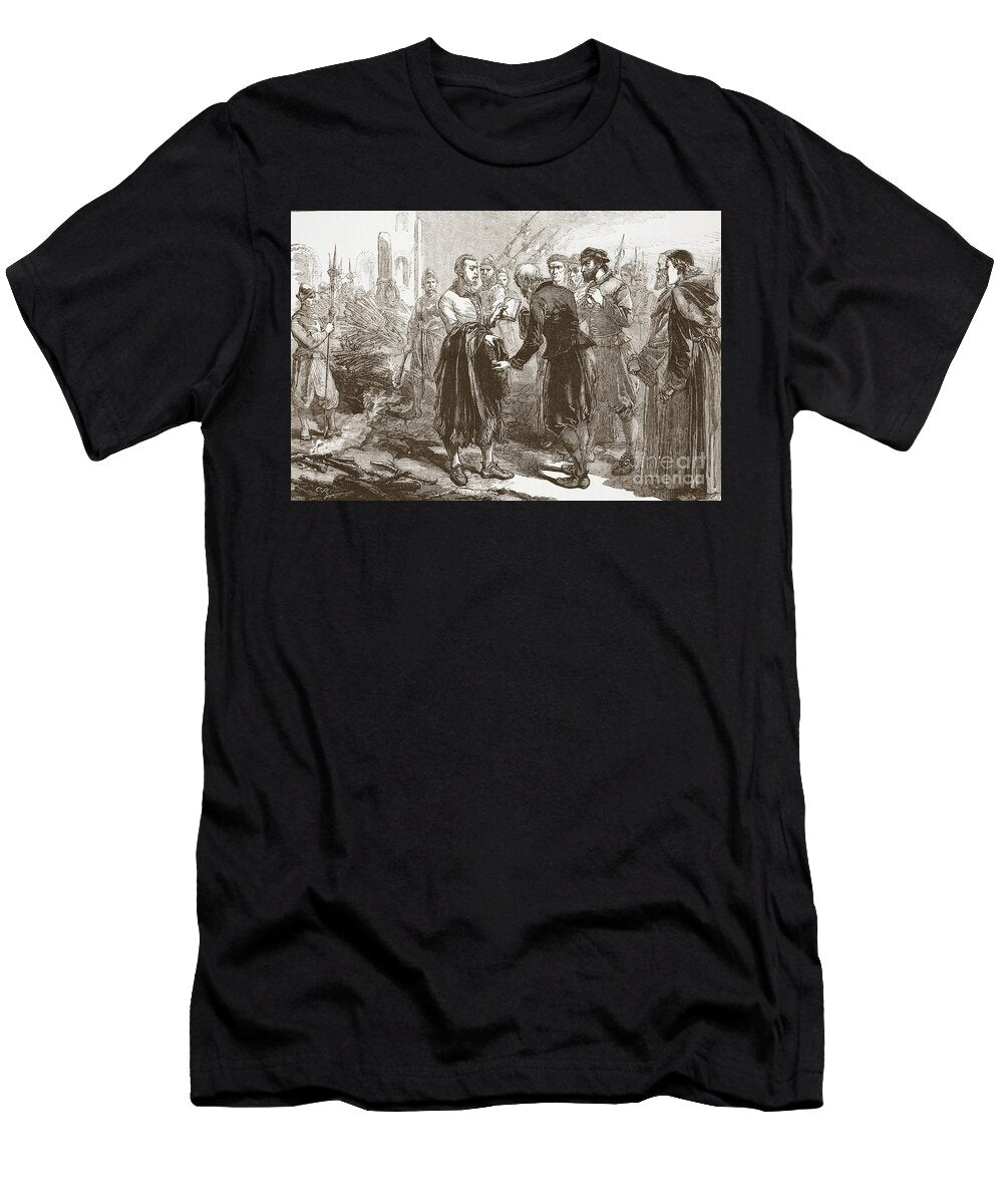Parting of Patrick Hamilton From His Friends At the Stake English School T-Shirt
