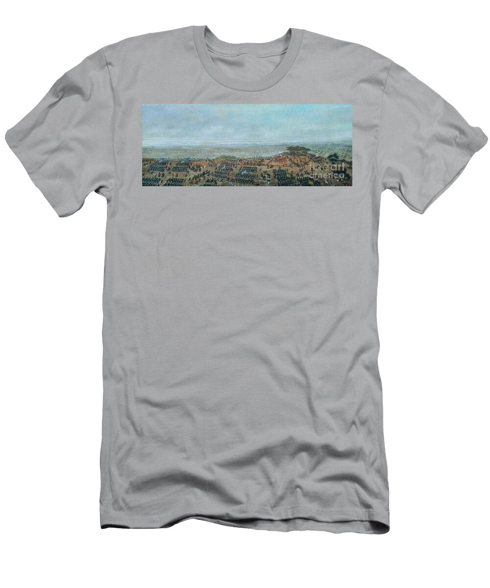 Pasaje Del Ayui Por El Paso Ayala From the Paintings Depicting the Triple Alliance War 1865 Candido Lopez T-Shirt