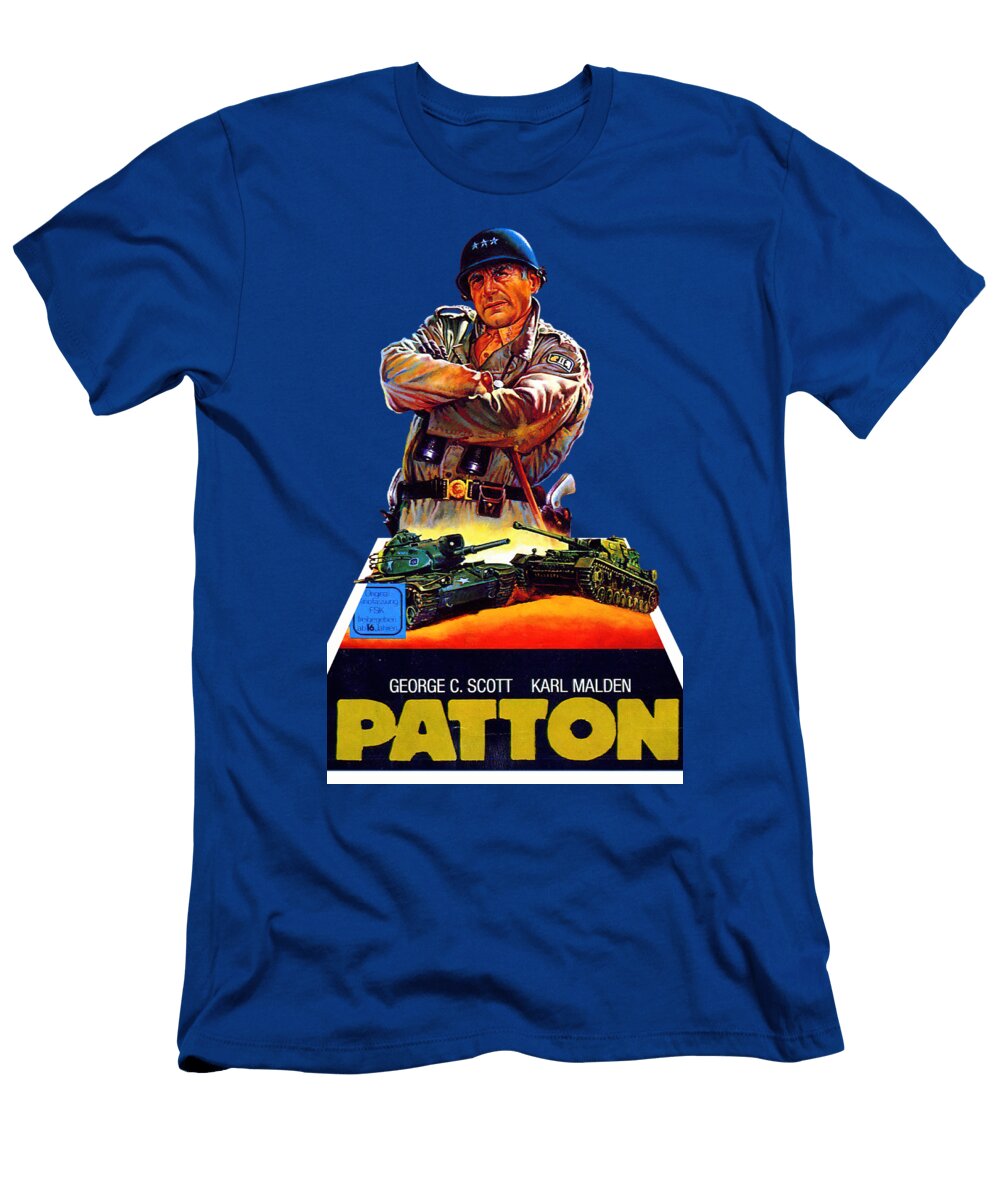 Patton 1970 3d Movie Poster Stars on Art T-Shirt