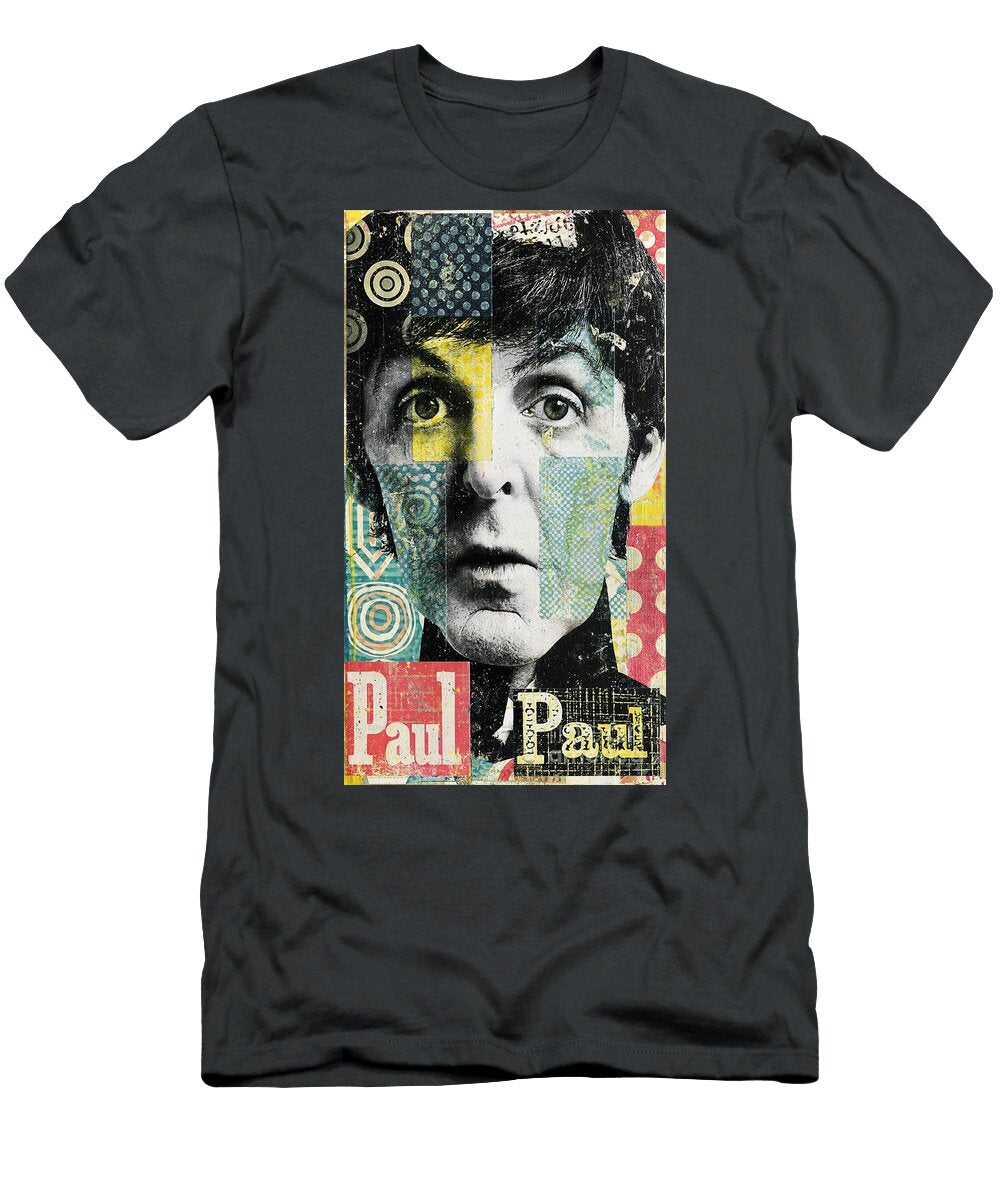 Paul Mccartney Pop Art Collage Kc Jones T-Shirt