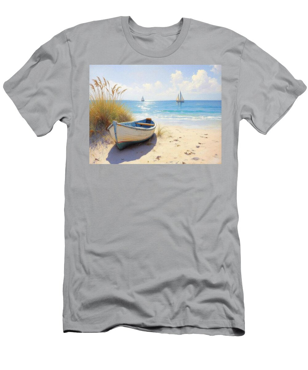 Peaceful Beach with Sailboats Scott Van Osdol T-Shirt