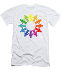 People Holding Hands Forming a Rainbow Circle Peter Hermes Furian T-Shirt