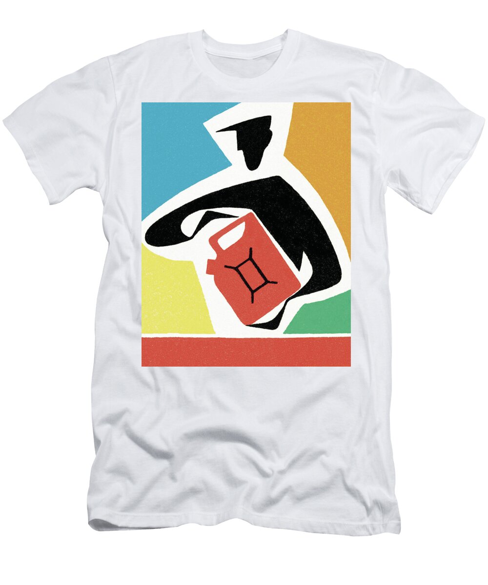 Person with Gas Can Csa Images T-Shirt