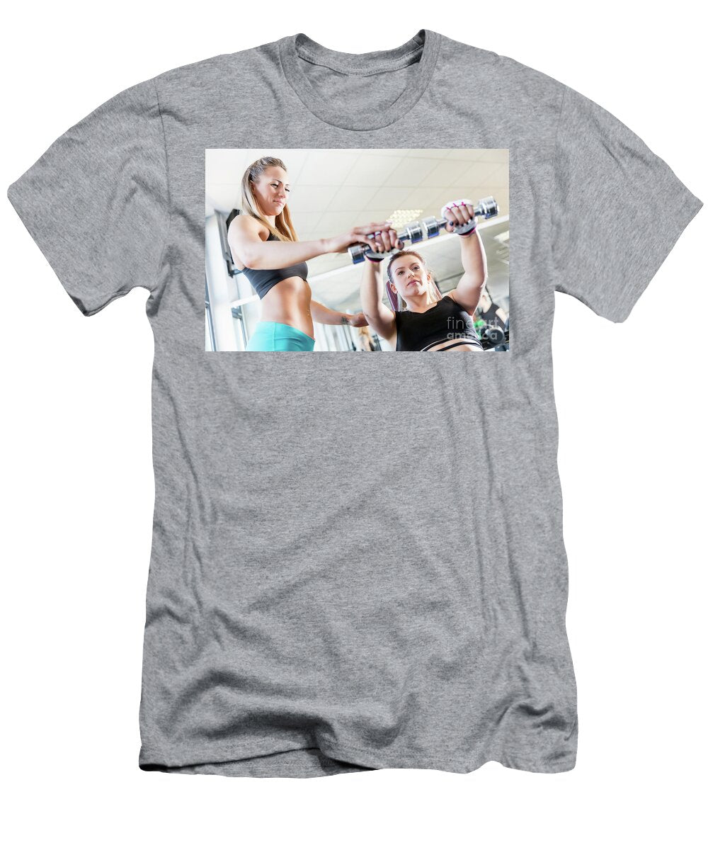 Personal Trainer Assistance During Fatburning Exercise Michal Bednarek T-Shirt