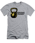 Personal Trainer Emblem with Golden Kettlebell Phil Cardamone T-Shirt