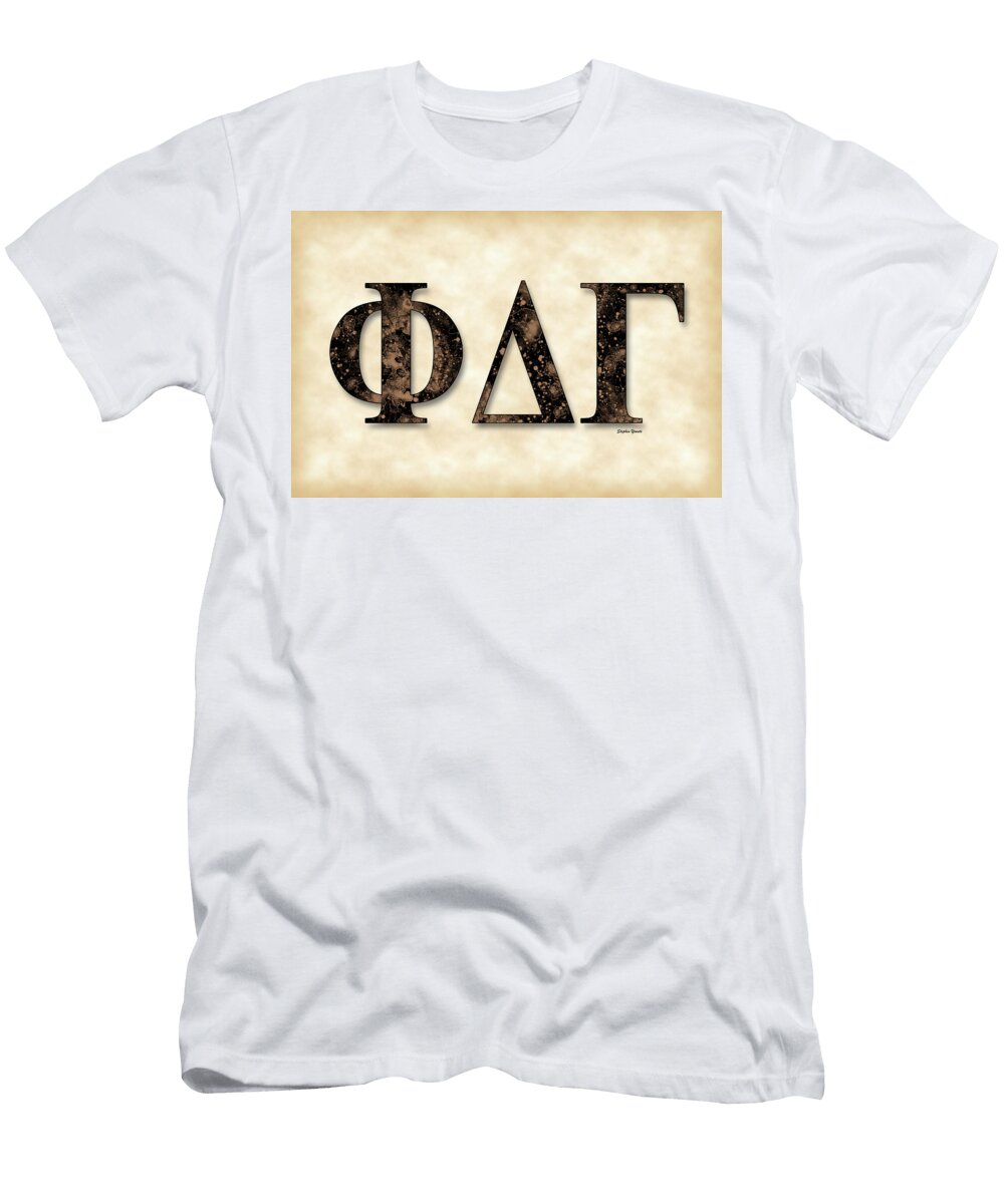 Phi Delta Gamma Parchment Stephen Younts T-Shirt