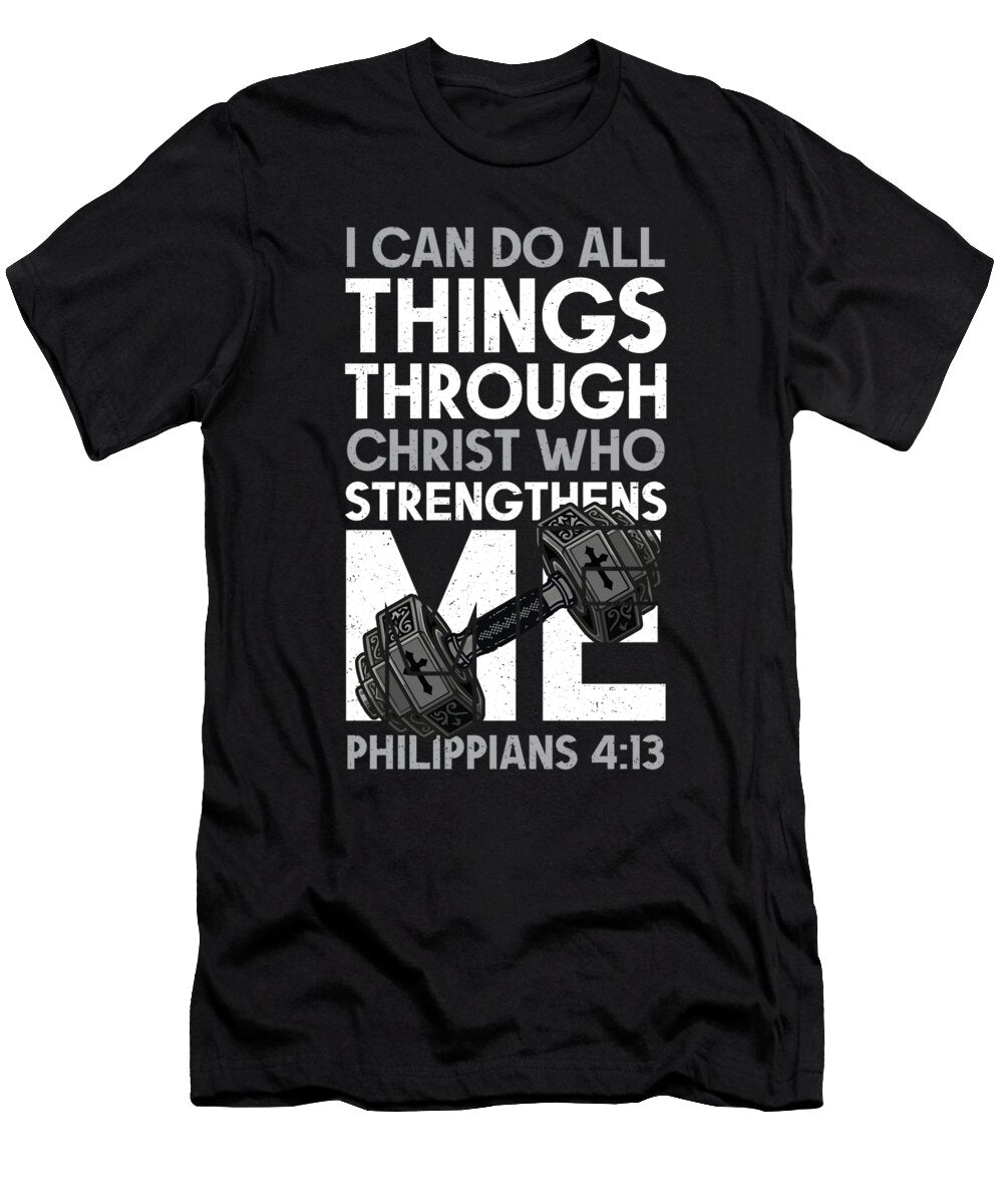 Philippians 4 13 Typography Shirtom T-Shirt