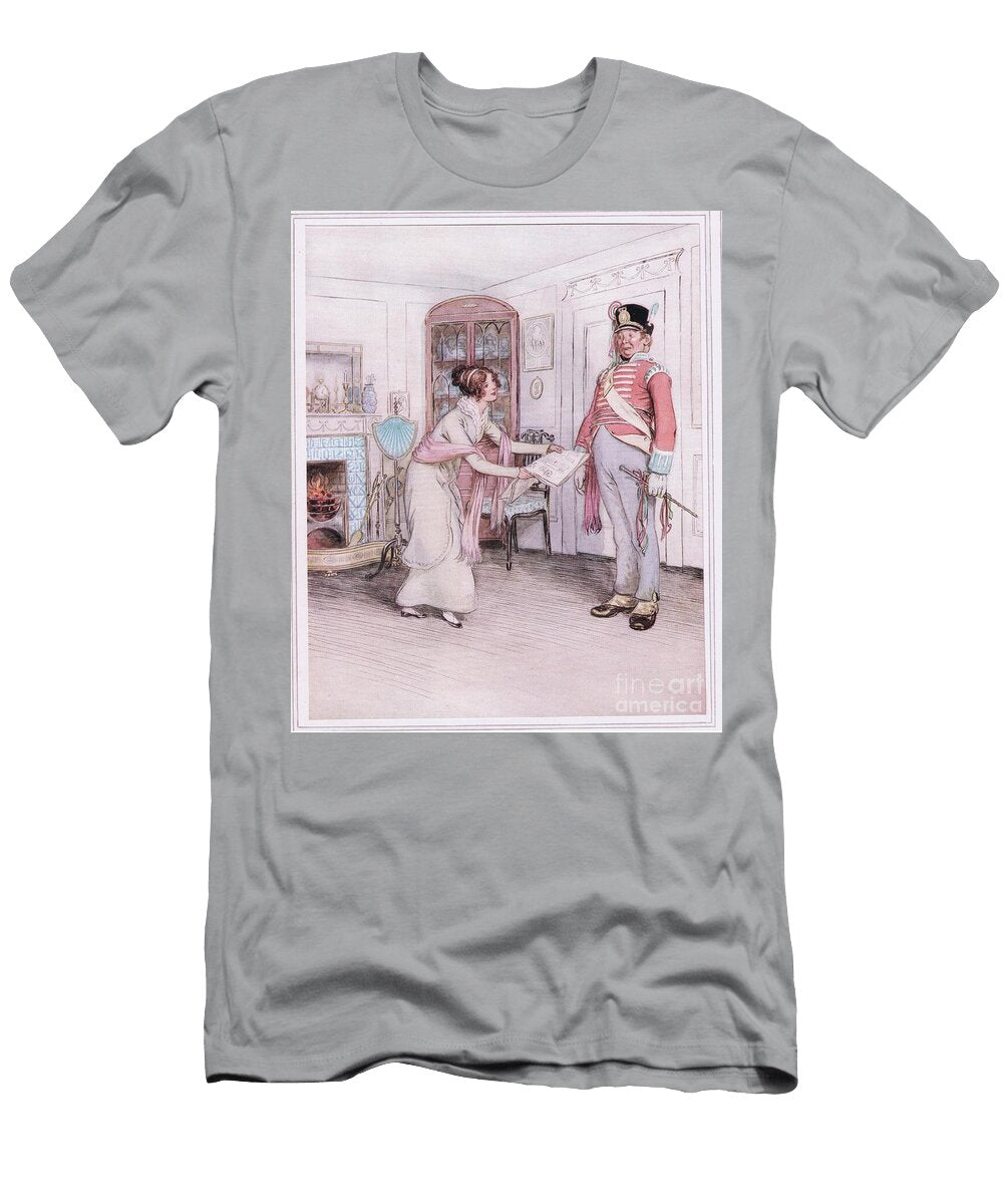 Phoebe Sergeant I Am Wishful to Scold You But Would You Be So Obliging As to Stand on This Paper While I Do It Hugh Thomson T-Shirt