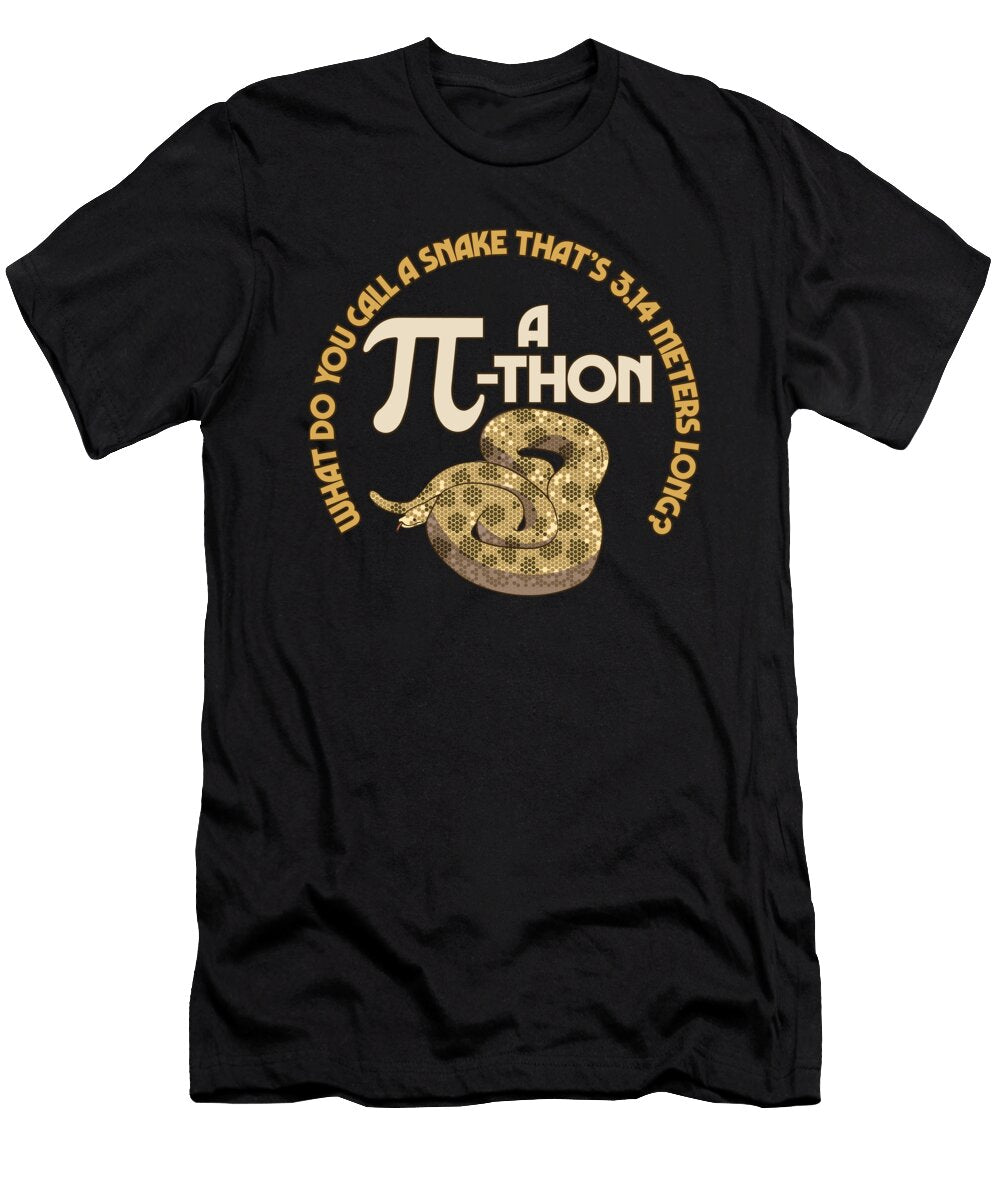 Pi Thon Math Pun Funny Snake Mathematics Meme Happy Pi Day Maximus Designs T-Shirt