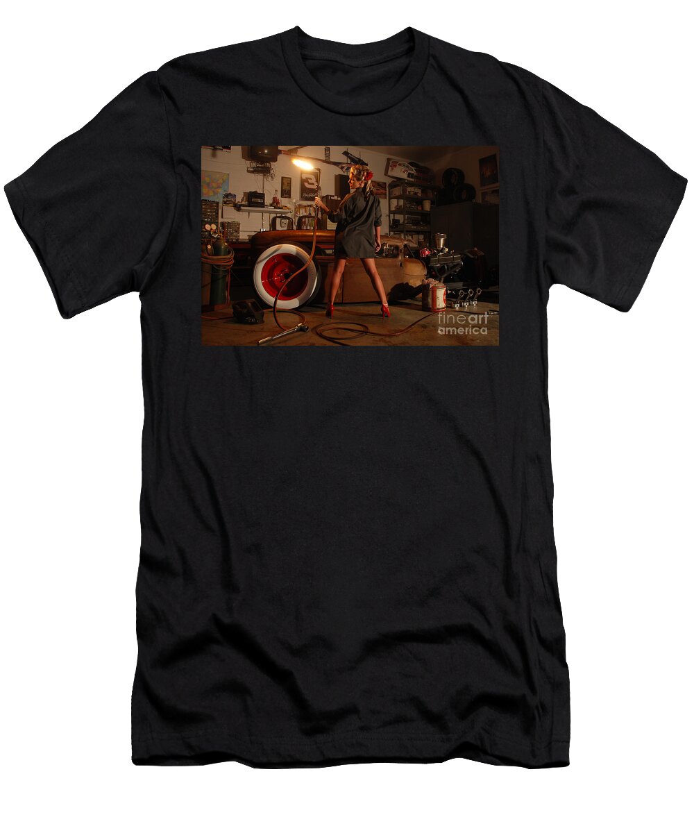 Pin Up Girl with Blow Torch Jt Photodesign T-Shirt