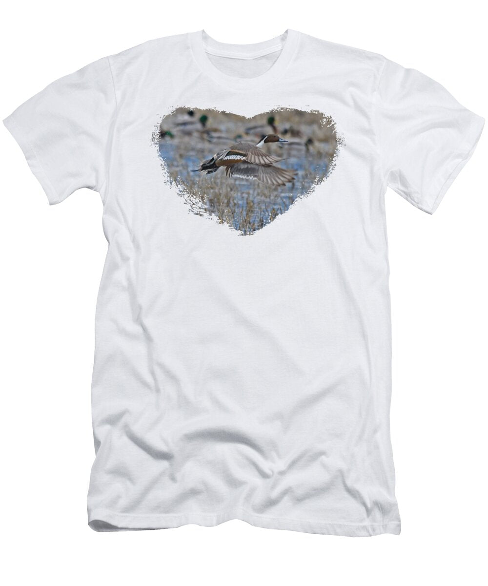 Pintail Heart Whispering Peaks Photography T-Shirt