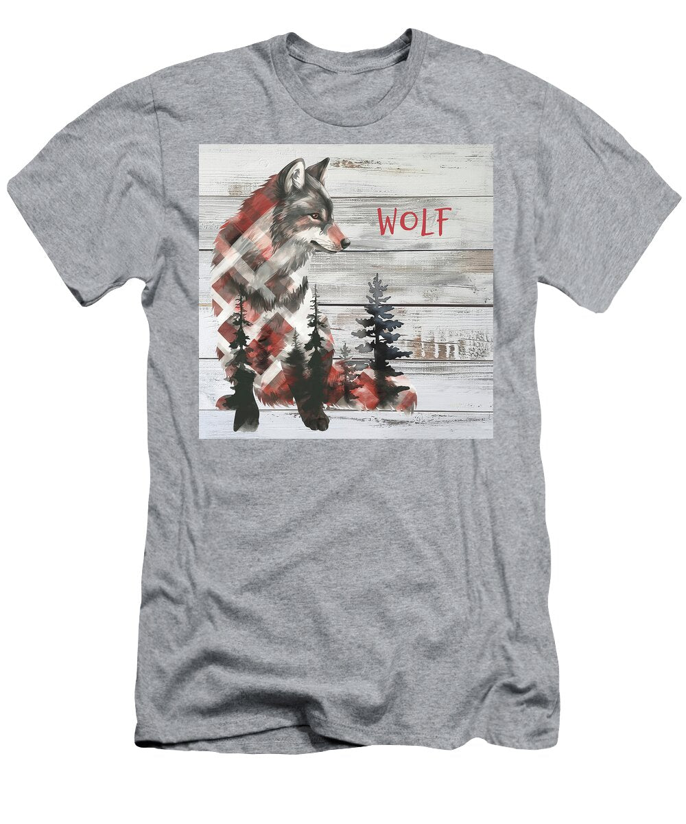 Plaid Wolf Lisa S Baker T-Shirt