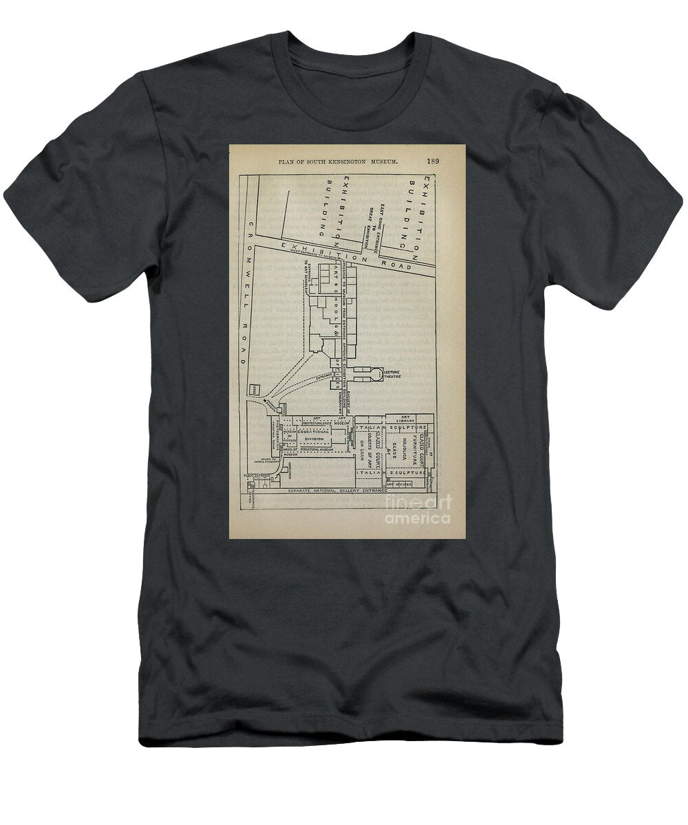 Plan of South Kensington Museum M5 Historic Illustrations T-Shirt