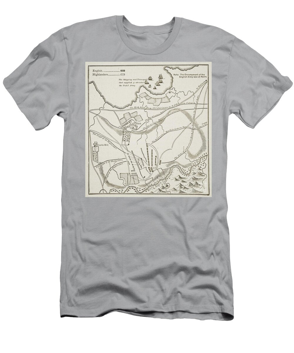 Plan of the Battle of Culloden April 16th 1746 English School T-Shirt