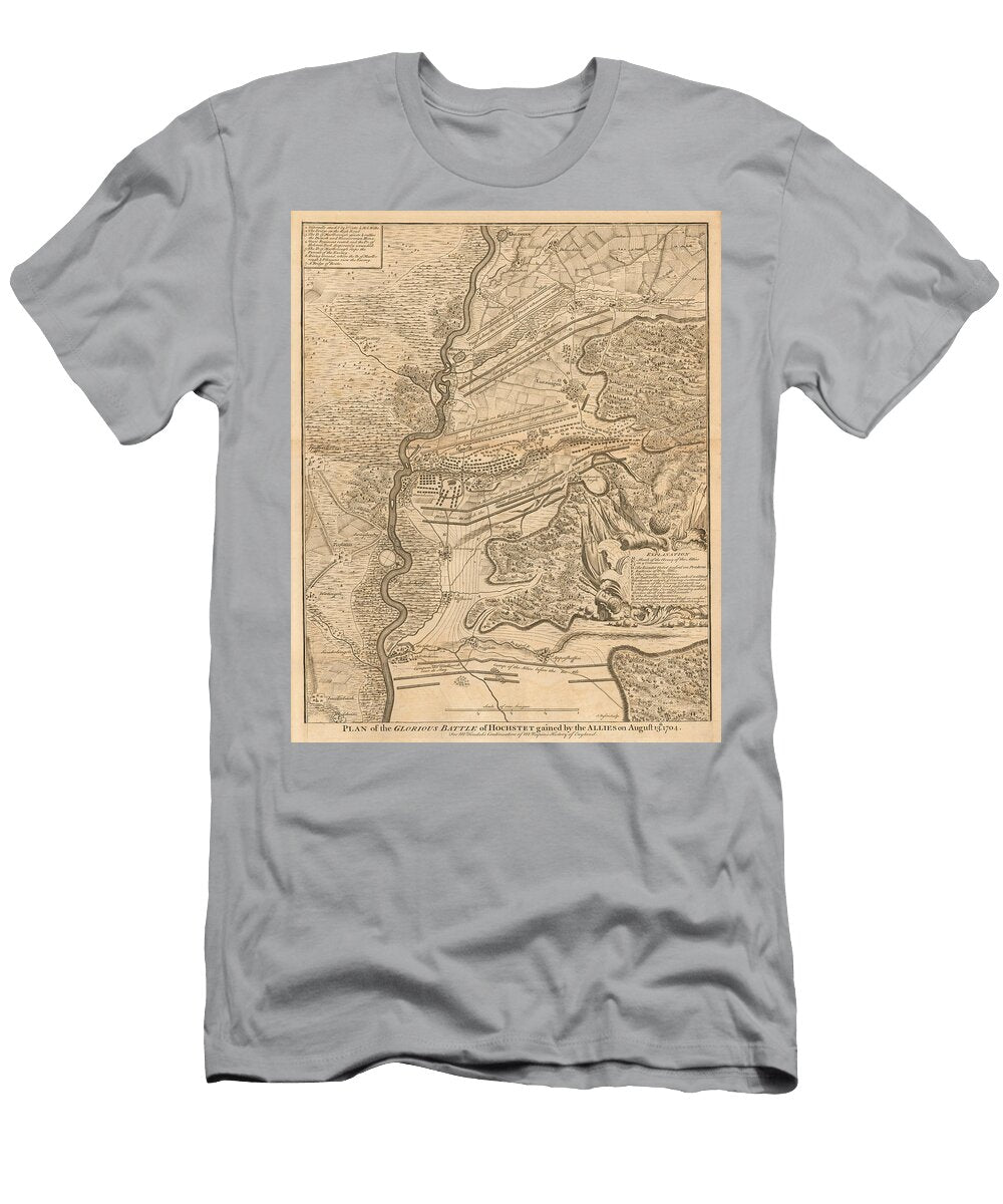 Plan of the Glorious Battle of Hochstet Gained By the Allies on August Th Paul De Rapin De Thoyras T-Shirt