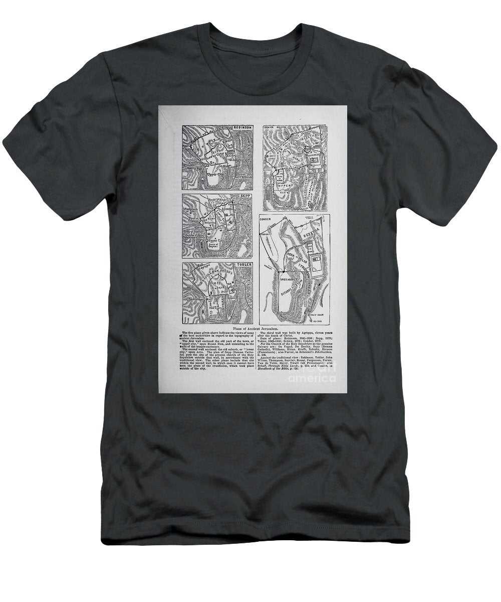 Plans of Ancient Jerusalem Ao3 Historic Illustrations T-Shirt