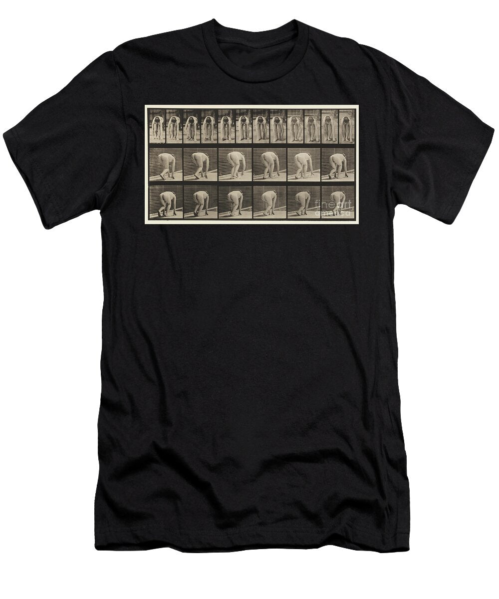 Plate 184 Walking on Hands and Feet 1872 85 Collotype on Paper Eadweard Muybridge T-Shirt