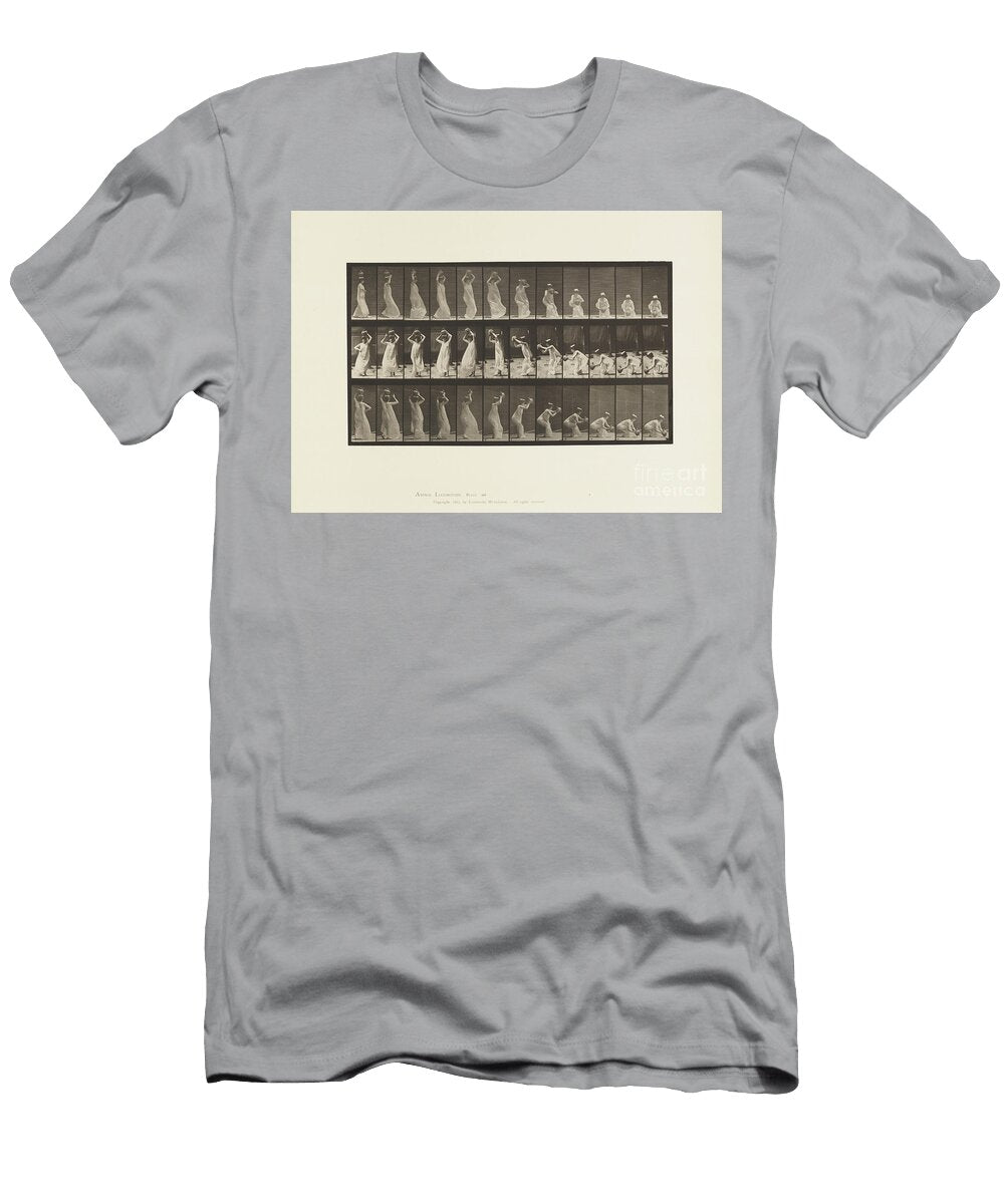 Plate 206 Carrying Water Jar on Head Turning and Placing It on 1885 Collotype on Paper Eadweard Muybridge T-Shirt