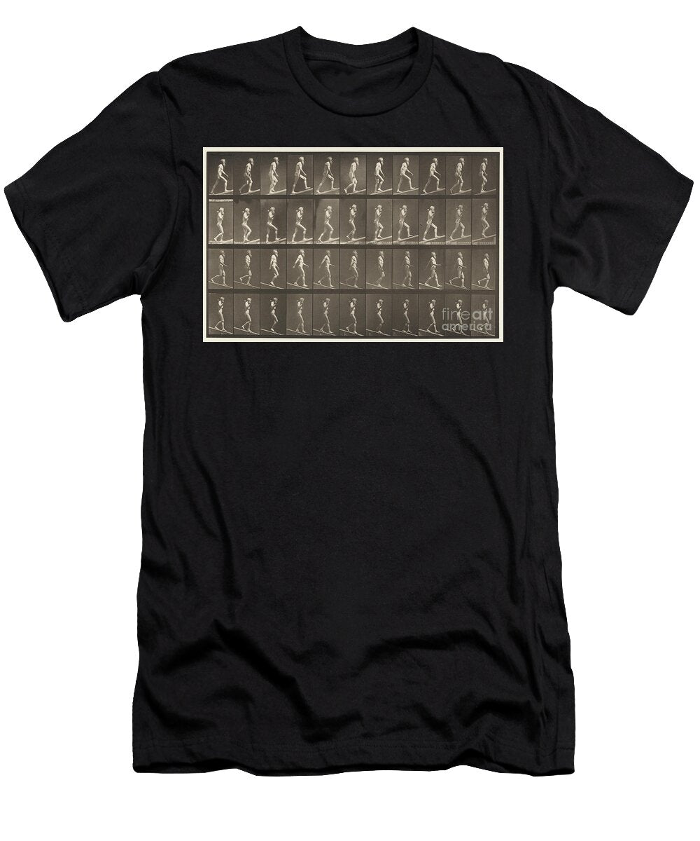 Plate 489 a Ascending Incline 1872 85 Collotype on Paper Eadweard Muybridge T-Shirt
