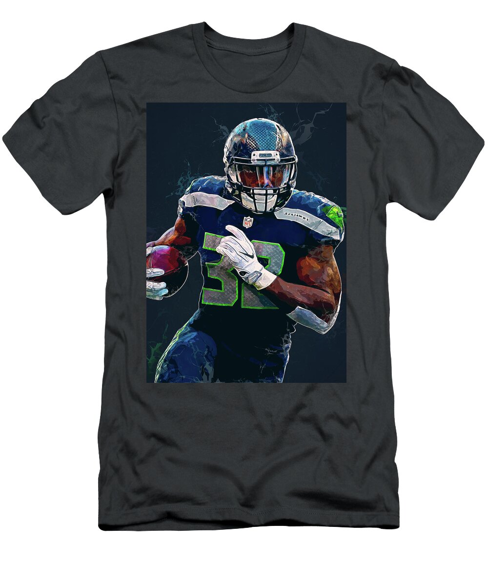 Player Football NFL Seattle Seahawks Player Chris Carson Chriscarson Chris Carson Christopherdewayne Wrenn Huber T-Shirt