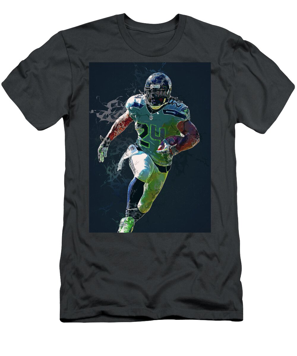 Player Football Seattle Seahawks Player Marshawn Lynch Marshawnlynch Marshawn Lynch Marshawnterrelll Wrenn Huber T-Shirt