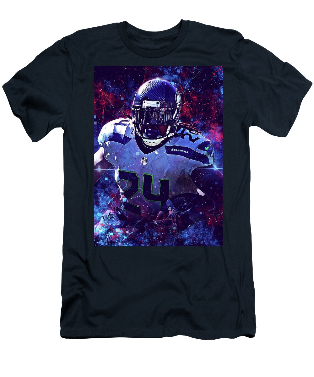 Player NFL Seattle Seahawks Player Marshawn Lynch Marshawnlynch Marshawn Lynch Marshawnterrelllynch Wrenn Huber T-Shirt