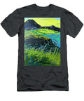 Pleasent View Painting Blue Moss Green Teal Rocky Mountains Cana N Akkash T-Shirt