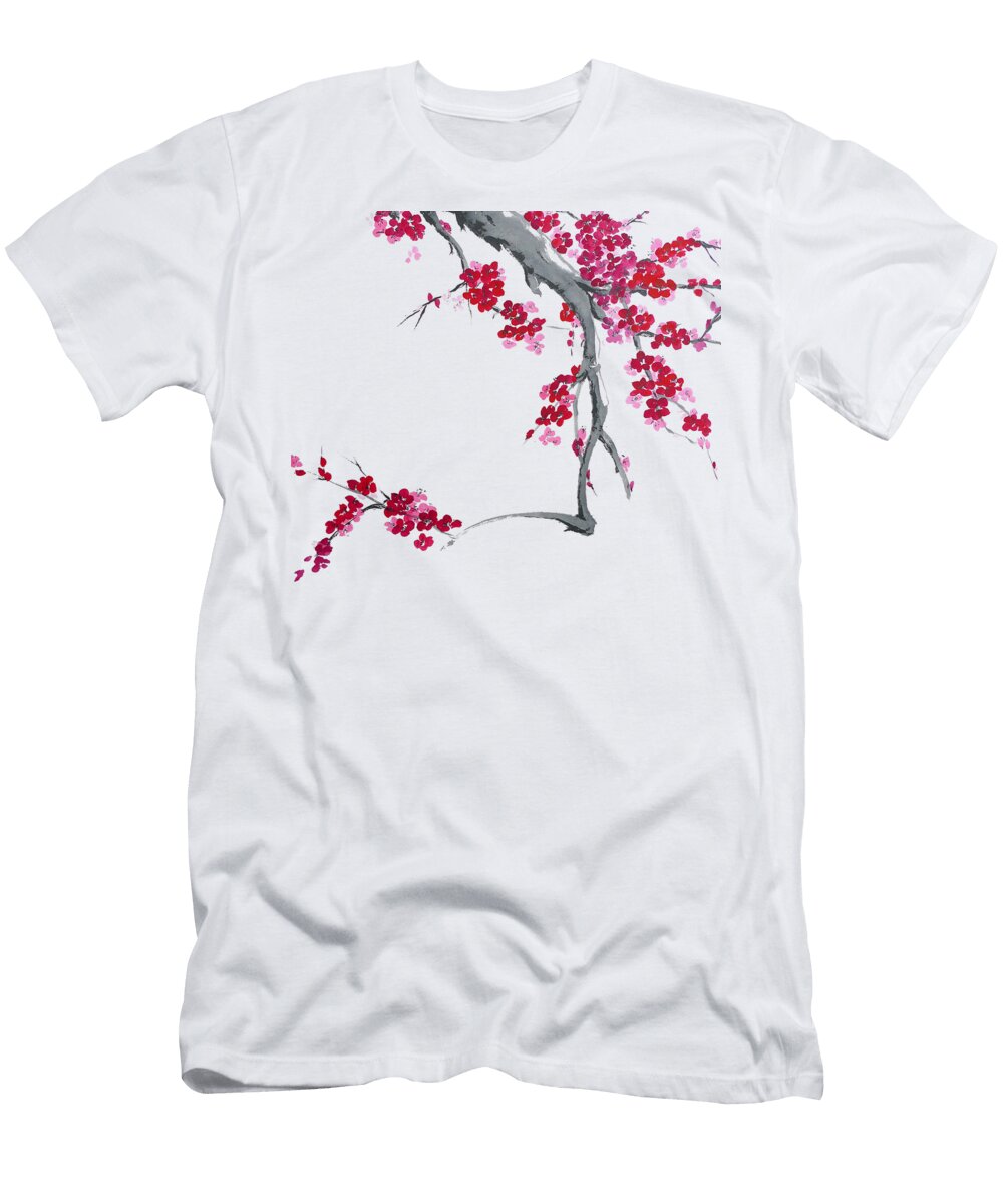 Plum Blossom Spring Is Coming Cally Birgit Moldenhauer T-Shirt