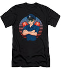 Police Officer Policewoman Agent Law Cop Vintage Distressed Policeman Gift Thomas Larch T-Shirt