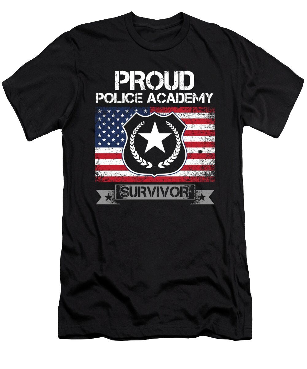 Policeman Policewoman Agent Law Cop Proud Police Academy Survivor Police Officer Gift Thomas Larch T-Shirt