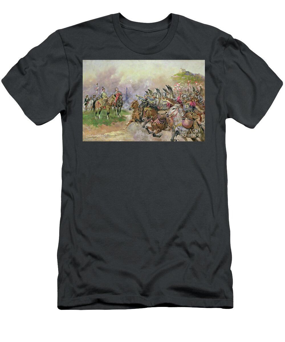 Polish Hussars Parading in Front of King John Iii Sobieski 1924 Wojciech Kossak T-Shirt